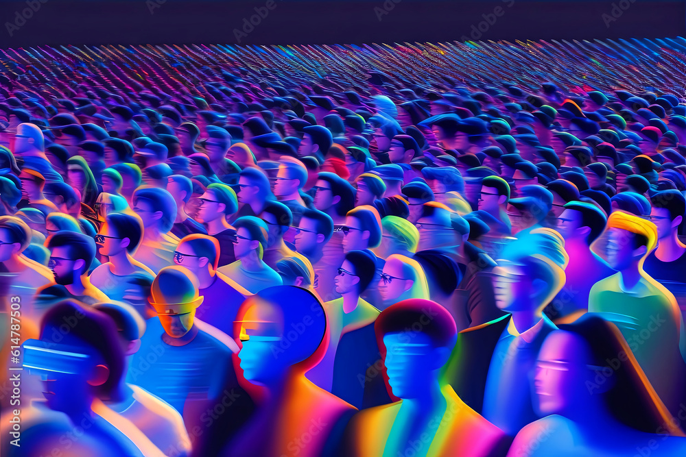 Obraz premium Dynamic Morning Crowd