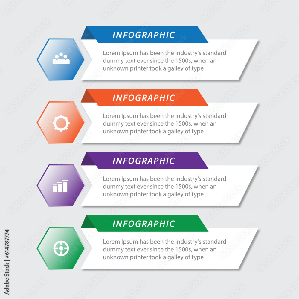 Modern infographic design template with icons Modern infographic design template with icons