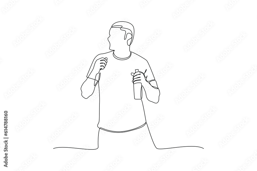 Continuous one line drawing Unhealthy Lifestyle concept. Single line draw design vector graphic illustration. Continuous one line drawing Unhealthy Lifestyle concept. Single line draw design vector graphic illustration.