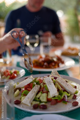 Obraz na płótnie greek salad w salonie