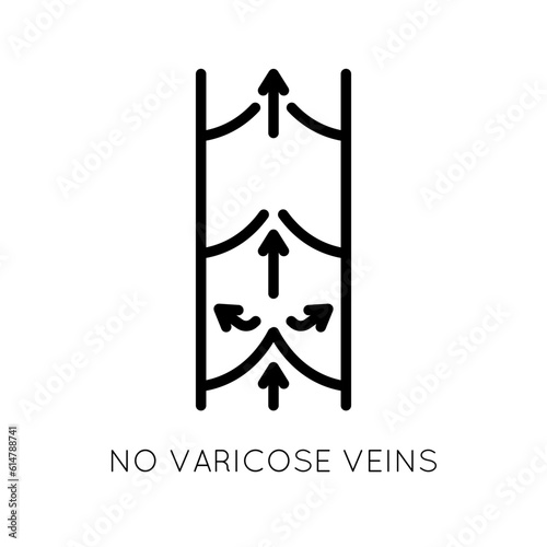Veins vector icon. Absence of varicose veins. Proper blood circulation. Valve operation.