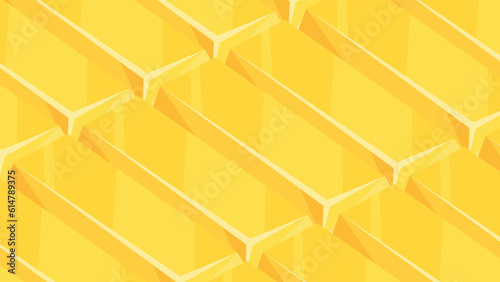 Gold bars set, banking business, vector background