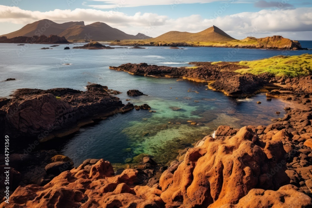 Stunning landscapes in Galapagos Islands Ecuador, Generative AI