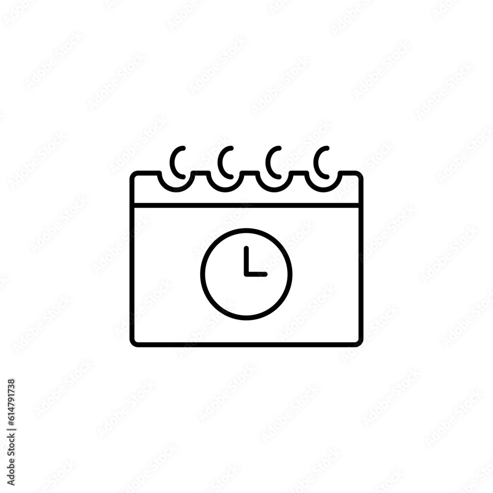 Calendar line icon. Time and date vector icons. Vector illustration Calendar line icon. Time and date vector icons. Vector illustration