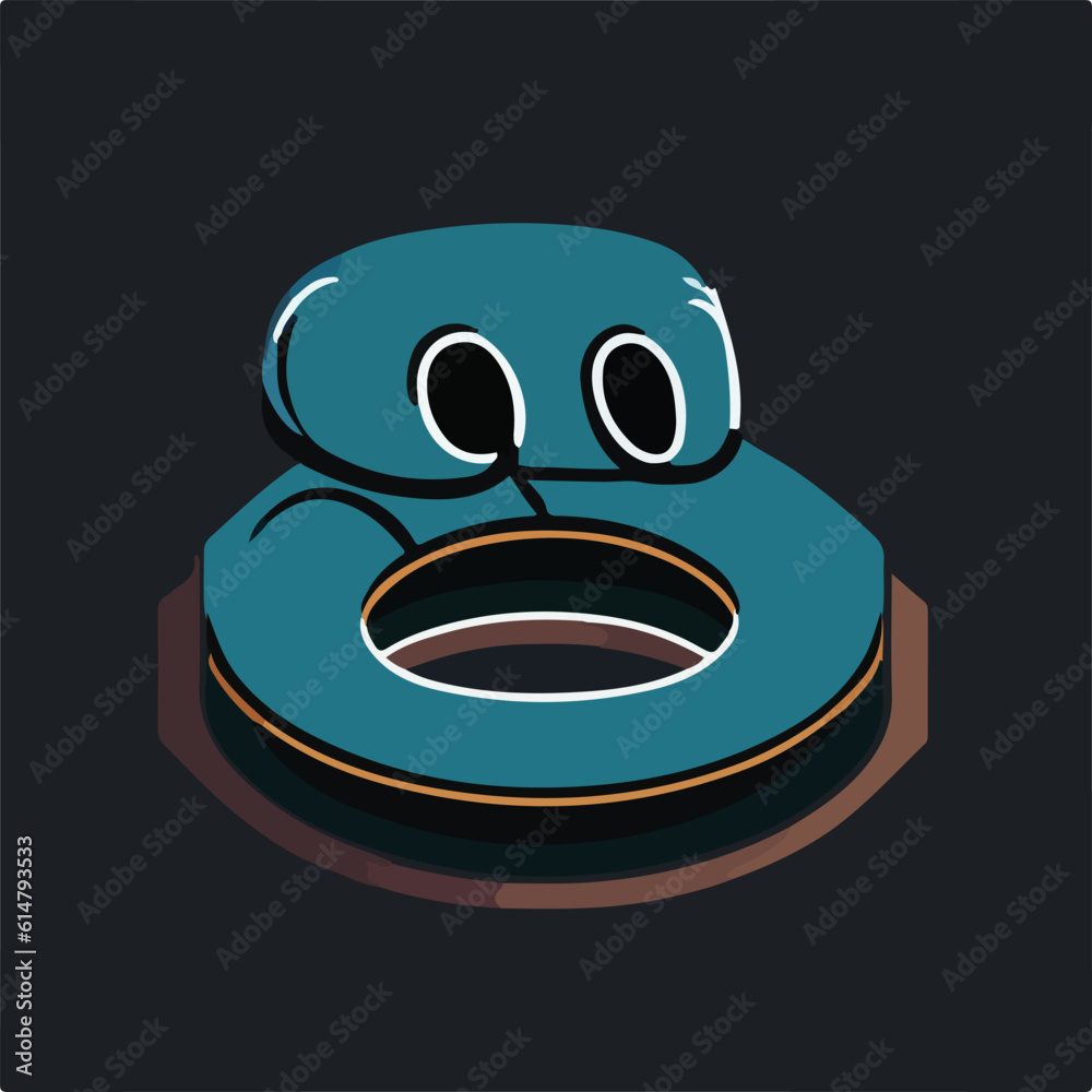 Realistic Cute Cobra Vector Logo Icon Sports Mascot flat vector illustration