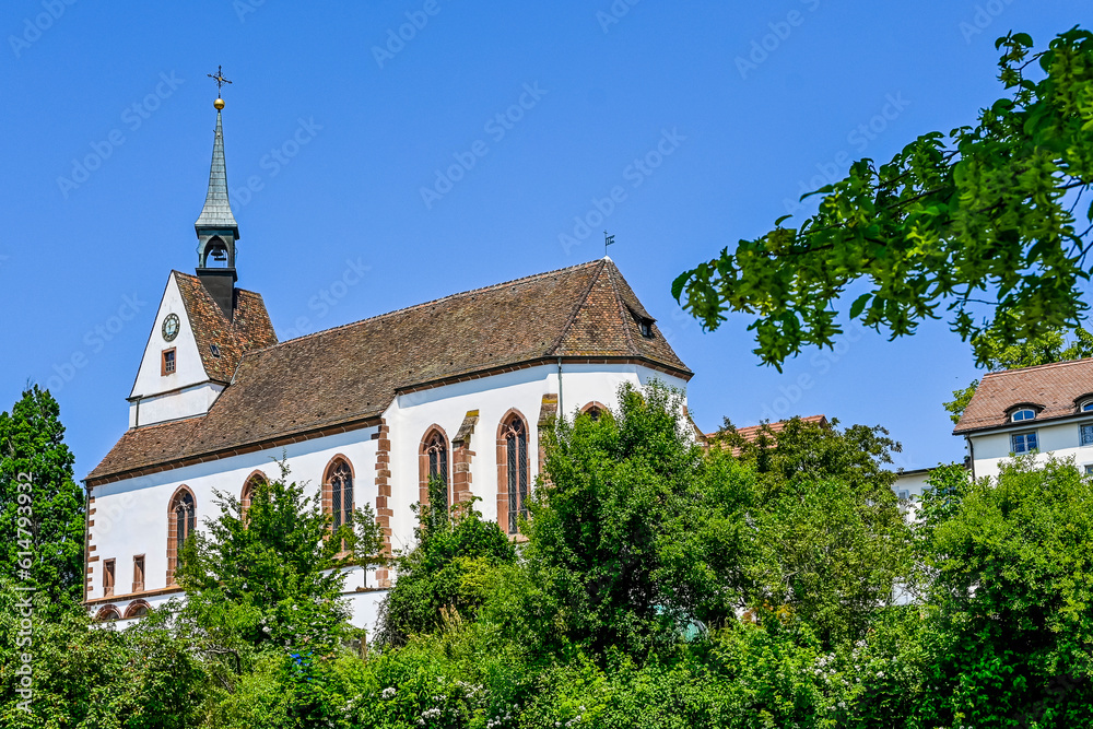 St. Chrischona, Kirche, Gemeinde, Bettingen, Riehen, Basel, Wanderweg, Landwirtschaft, Sommer, Sommertag, Sommerspaziergang, Schweiz
