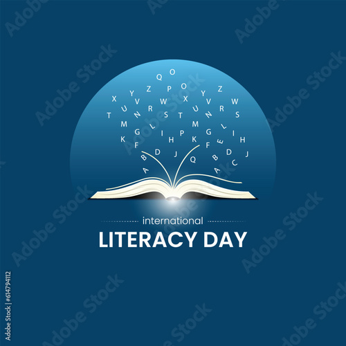 International Literacy Day. Education day concept. world literacy day vector illustration. 