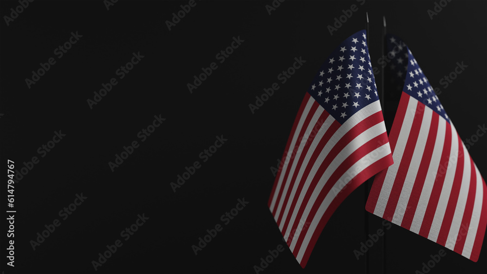 Obraz premium America Flag. flags of America on a black background