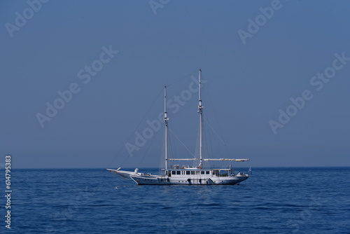 yacht in the sea