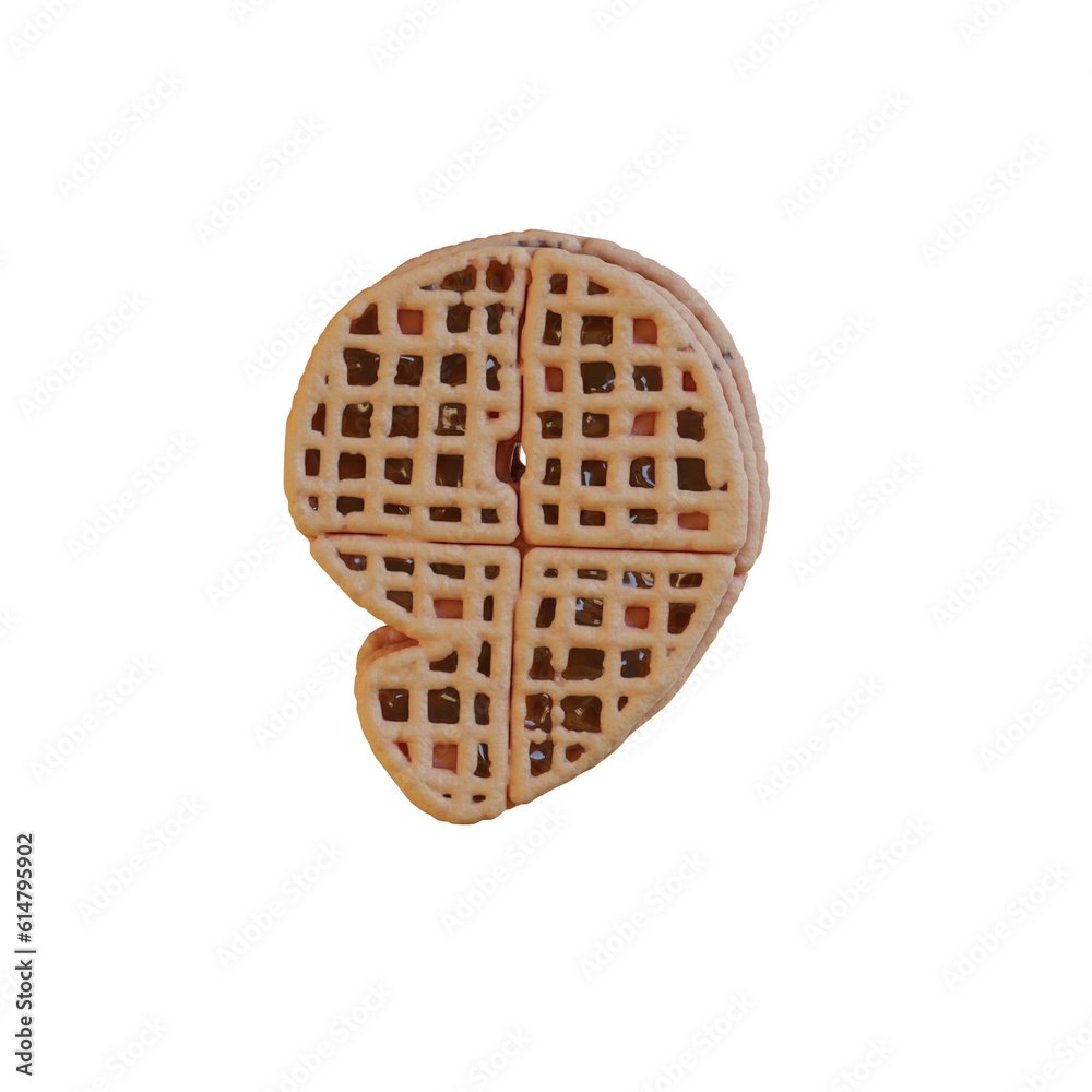 Pie or Pancake Bakery 3D Alphabet or PNG Letters Pie or Pancake Bakery 3D Alphabet or PNG Letters