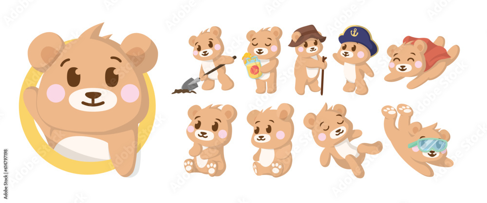 Little Bear Vector Illustrations Collections Little Bear Vector Illustrations Collections