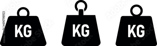 Weight, Kilogram Symbol Icon collection Vector Illustration