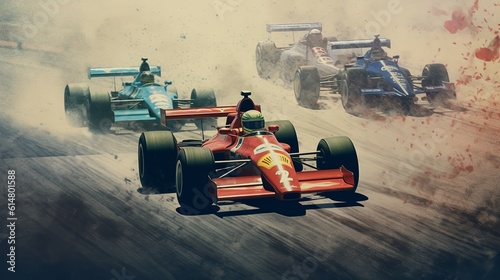 Formula 1 racing Cars, Generative AI © Deep Ai Generation