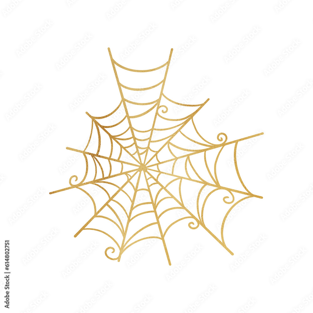 Gold Elegant Spider Web