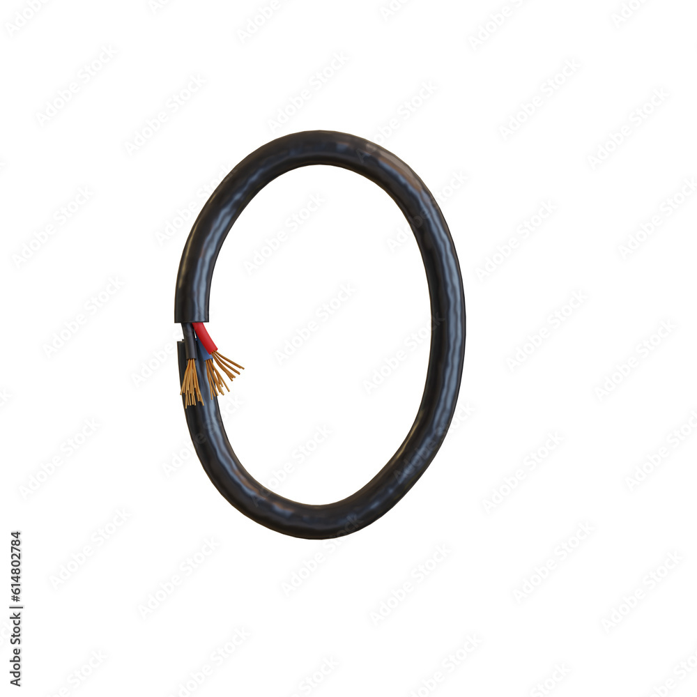 Electric Cable 3D Alphabet or PNG Letters Electric Cable 3D Alphabet or PNG Letters