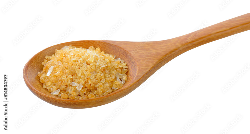 Sugar for coffee in wood spoon on transparent png Sugar for coffee in wood spoon on transparent png