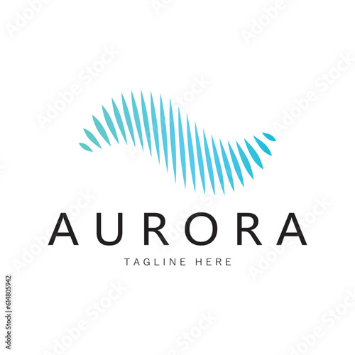 aurora logo design icon illustration vector template
