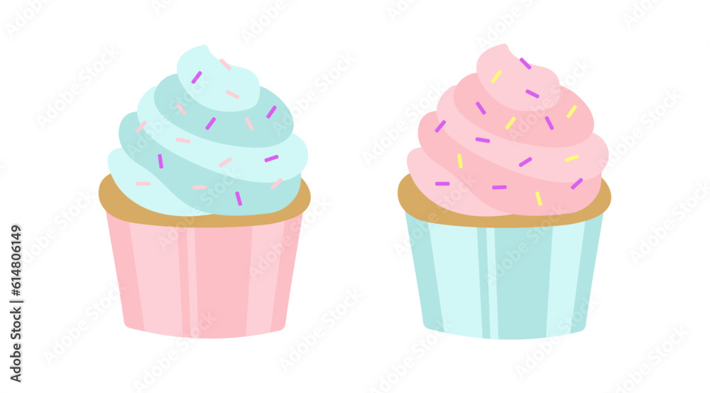 Cupcakes with cream Cupcakes with cream