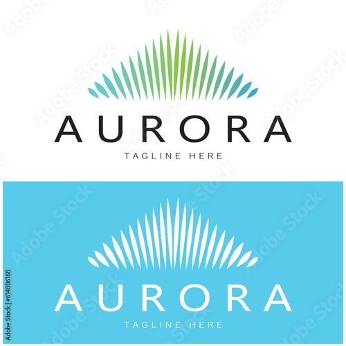 aurora logo design icon illustration vector template