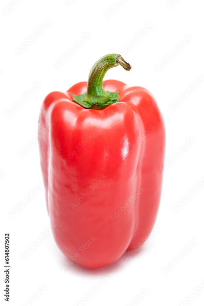 Red Sweet Bell Pepper Isolated on White Background Red Sweet Bell Pepper Isolated on White Background