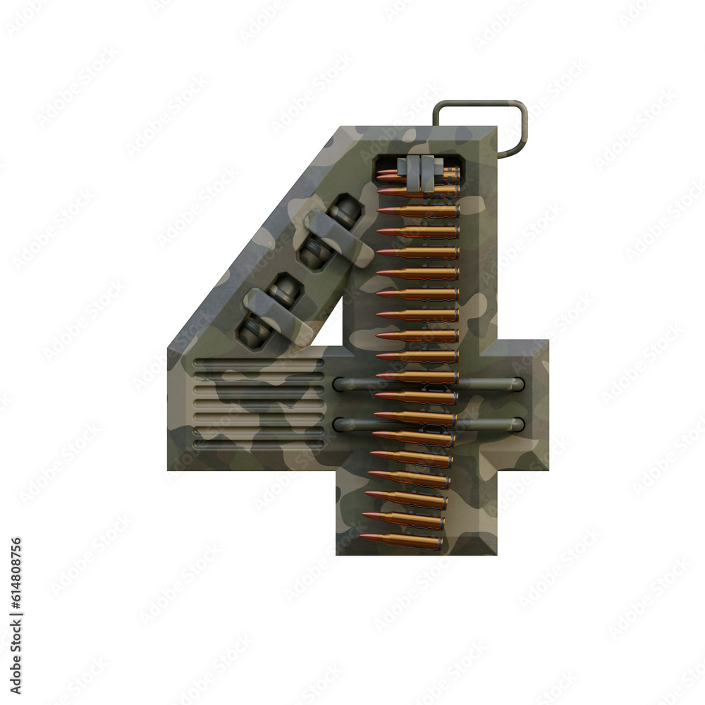 Army Machine 3D Alphabet or PNG Letters Army Machine 3D Alphabet or PNG Letters