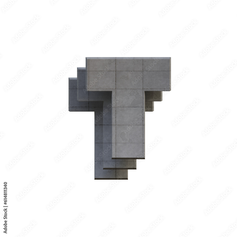 Concrete Layers 3D Alphabet or PNG Letters Concrete Layers 3D Alphabet or PNG Letters