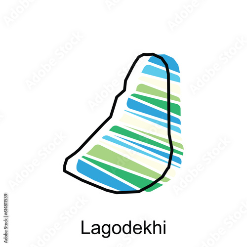 Map of Lagodekhi Georgia Europe Countries Map Vector Icon Template Illustration Design photo