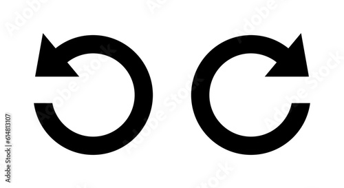 Redo and undo icon vector. Circular Arrow sign symbol
