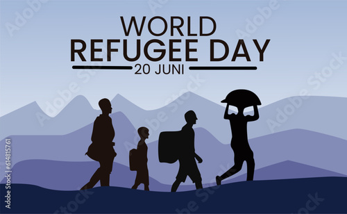 illustration vector graphic perfect for international day, world refugee day, celebrate, greeting card, etc.