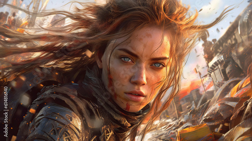 A photo taken from the medieval period of a gorgeous viking