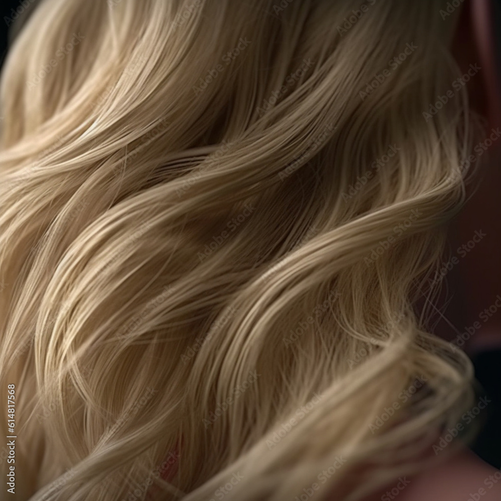 Close up view of hair flowing, soft and smooth Close up view of hair flowing, soft and smooth