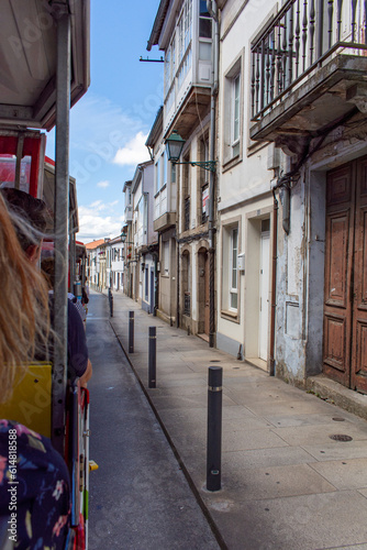 View from Land train streets of Santiago de Compostella
