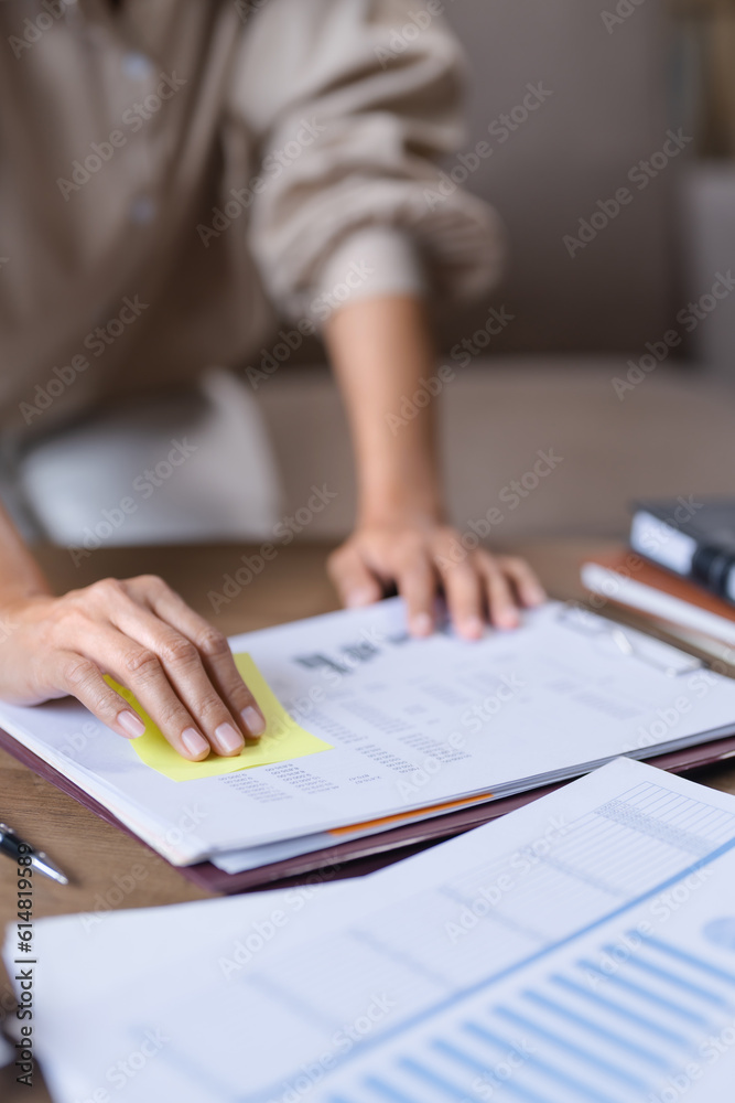Image of woman calculate tax invoice at home, summarizing taxes, money planing.. Image of woman calculate tax invoice at home, summarizing taxes, money planing..