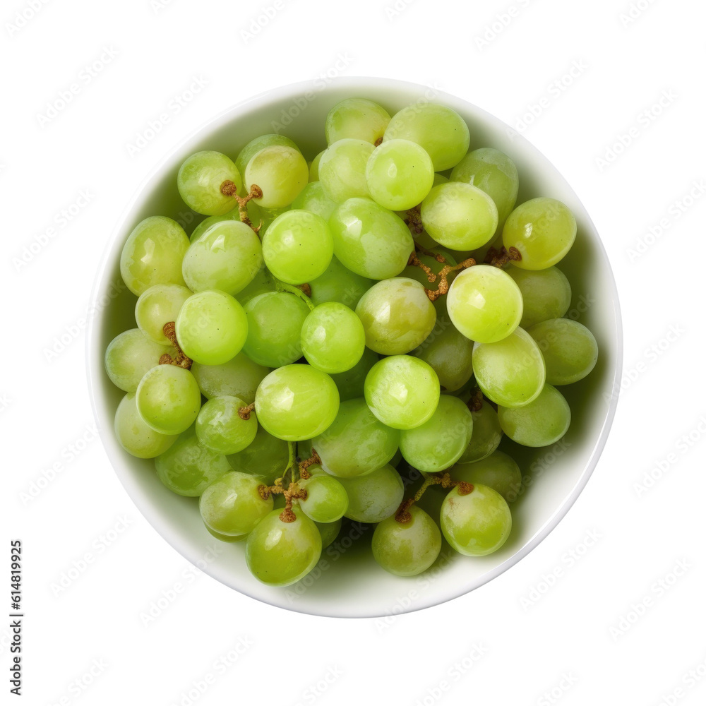 Delicious Bowl of Grapes Isolated on a Transparent Background Delicious Bowl of Grapes Isolated on a Transparent Background