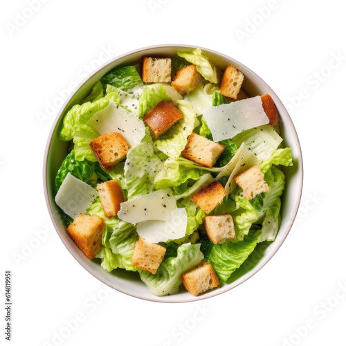 Plakat Delicious Caesar Salad Isolated on a Transparent Background
