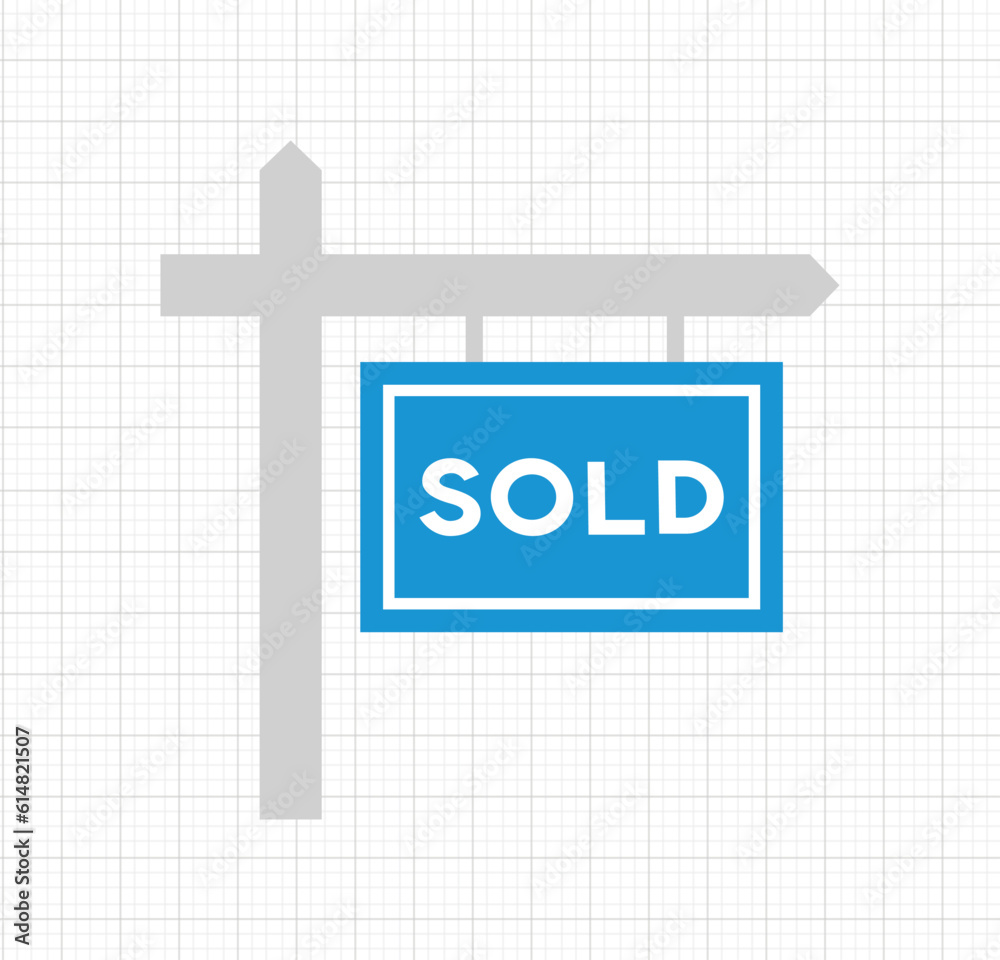 Sold Icon. Sold glyph style vector icon Sold Icon. Sold glyph style vector icon