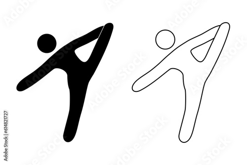 Gymnastic twine standing on people