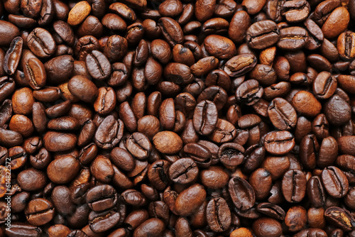 Natural coffee beans as background