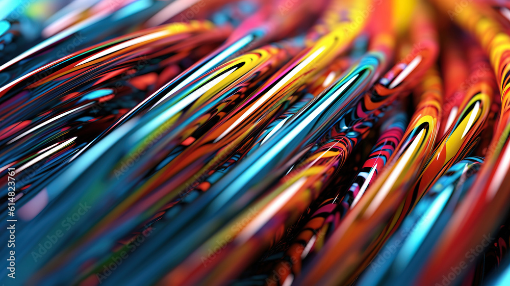 3d fluid shapes with holographic effect. Generative Ai 3d fluid shapes with holographic effect. Generative Ai