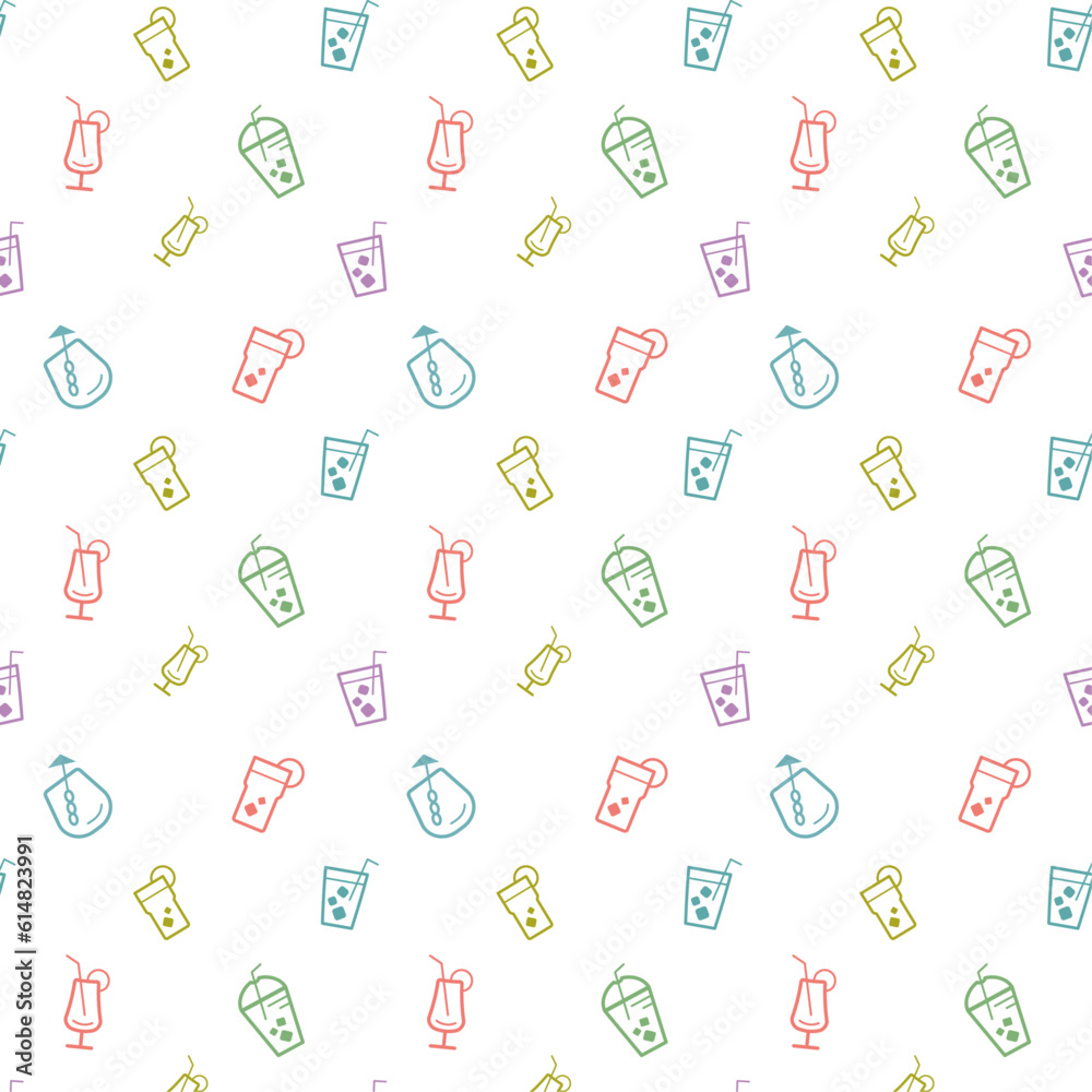 modern pattern of drink icons modern pattern of drink icons