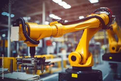 Futuristic automated manufacturing factory - made with Generative Ai