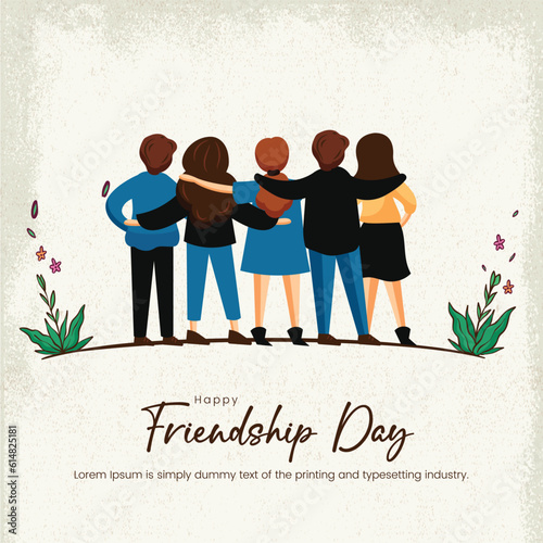 Friendship day social media post banner poster flyer template