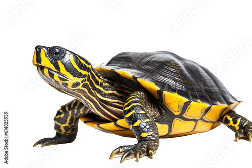 Yellowbellied slider turtle, generative artificial intelligence photo