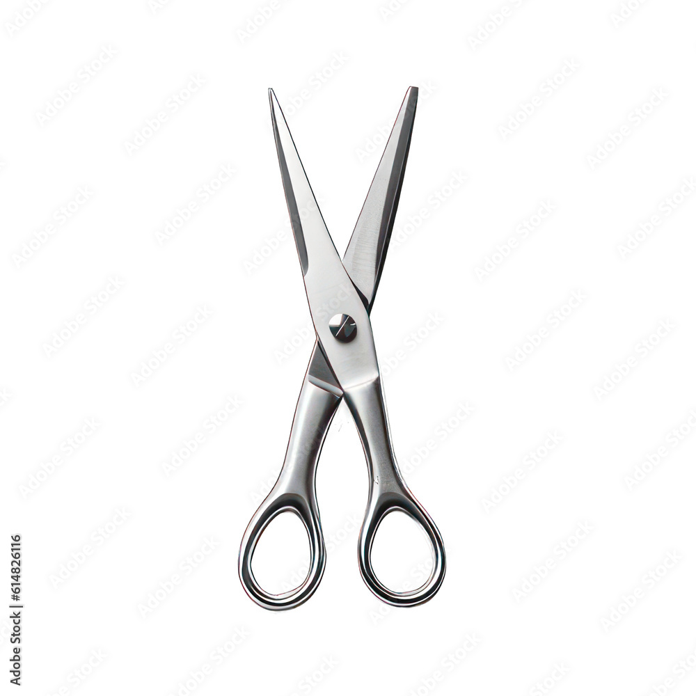 Scissors isolated on white created with Generative AI Scissors isolated on white created with Generative AI