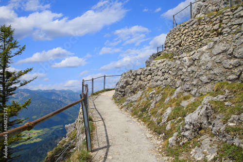 The hiking trail to the top of Wendelstein Mountain  Bayrischzell - Bavaria  Germany
