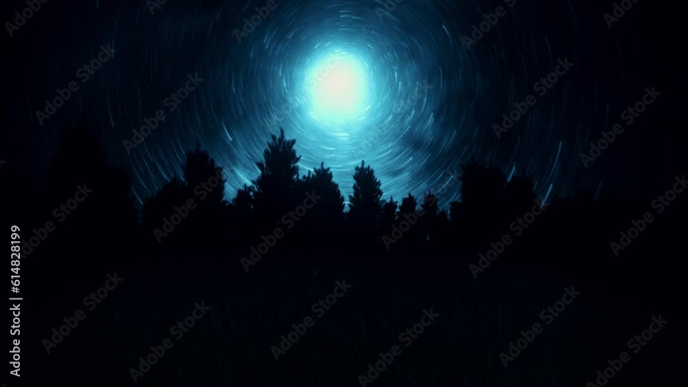 The Stars and the Forest - Blue - Loop Abstract Landscape Motion Background