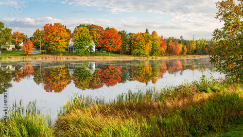 Autumn colors - Haley Pond at Rangeley - Maine photo