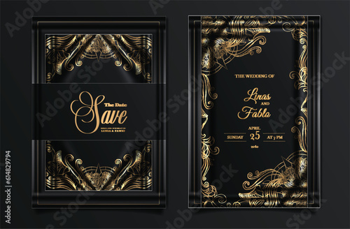 invitation wedding luxury card set