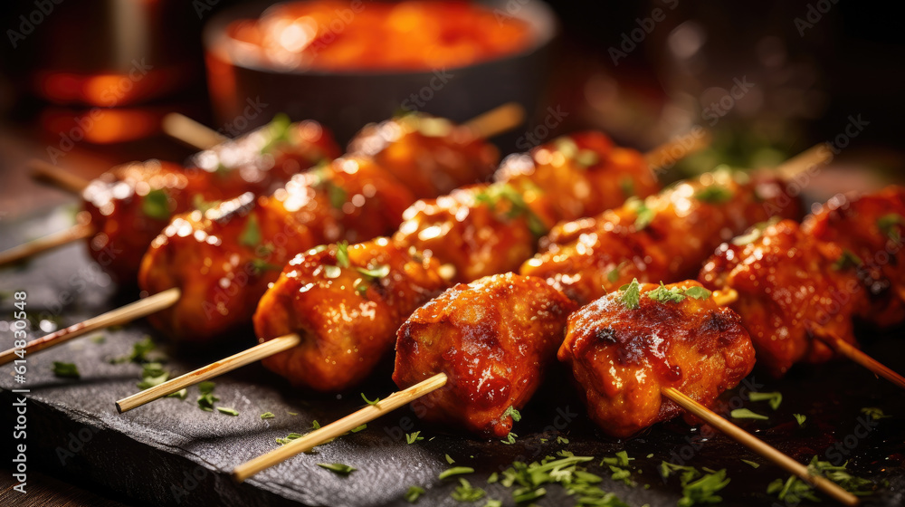 Delicious grilled meatballs served on a plate or bowl