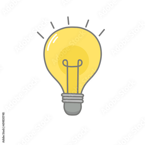 lightbulb icon, yellow light